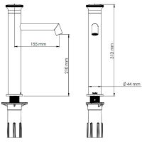 Товар: Смеситель для раковины Teska Arte Leo L E5526 Хром - фото 4 Смеситель для раковины Teska Arte Leo L E5526 Хром — фото 4, Смесители для раковины