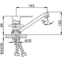 Смеситель для кухни Frap H41 F4541 Белый Хром — фото 9, Смесители для кухни