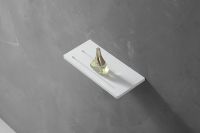 Полка из искусственного камня Abber Stein AS1653 Белая — фото 3, Полки для ванной и душа