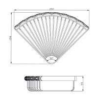 Полка корзина Bronze de Luxe Windsor K25014 Бронза — фото 2, Полки для ванной и душа