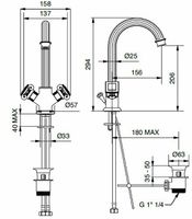 Смеситель для раковины Cezares Olimp LS2 OLIMP-LS2-03/24-O Золото 24 карат — фото 3, Смесители для раковины