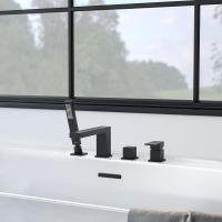 Смеситель на борт ванны Aquatek Либра AQ1648MB Черный матовый — фото 2, Смесители