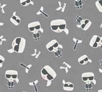 Обои AS Creation Karl Lagerfeld Винил на флизелине (0,53*10,05) Серый, Надписи арт-37843-2 — фото 4, Обои