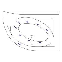 Акриловая ванна Excellent Aquarella 170x110 R WAEX.ARP17.LINE.BR с гидромассажем — фото 6, Ванны