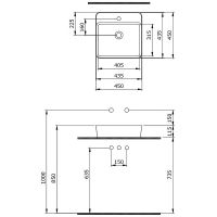 Раковина Berges Ego SL 45 182014 Белая глянцевая — фото 4, Раковины накладные