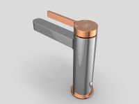 Смеситель для раковины GPD Gildo MLB165-K-R Хром Розовое золото — фото 3, Смесители