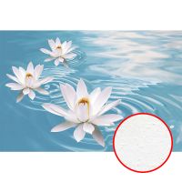 Фреска Ortograf Цветы 3745 Фактура бархат FX Флизелин (3*2) Голубой/Белый, Цветы — фото 1, Фрески