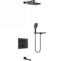 Душевая система Vincea VSFW-4311RMB Черная матовая — фото 1, Встраиваемые душевые комплекты