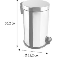 Ведро для мусора Fixsen FX-34024N Хром — фото 4, Мусорные ведра