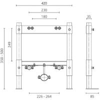 Инсталляция Ctesi Solid bide BK0204010 для биде с крепежом — фото 2, Инсталляции