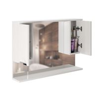 Товар: Зеркало со шкафом Mixline Этьен 100 540871 с подсветкой Белое - фото 2 Зеркало со шкафом Mixline Этьен 100 540871 с подсветкой Белое — фото 2, Мебель для ванной