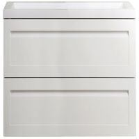 Тумба под раковину Art&Max AM-Platino-750-2C-SO-BM подвесная Белый матовый — фото 1, Мебель для ванной