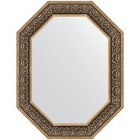 Зеркало Evoform Polygon 89х69 BY 7239 в багетной раме - Вензель серебряный 101 мм — фото 1, Мебель для ванной