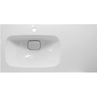 Тумба с раковиной Misty Купер 90 УТ000011591 с бельевой корзиной Белая — фото 6, Тумбы с раковиной