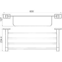 Полка для полотенец Gappo G0724-6 Черная матовая — фото 2, Полки для полотенец