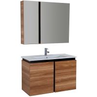 Товар: Тумба с раковиной Creavit Verti 100 VE0100.42.VV подвесная Орех - фото 2 Тумба с раковиной Creavit Verti 100 VE0100.42.VV подвесная Орех — фото 2, Мебель для ванной