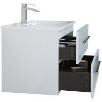 Тумба с раковиной Parly Spa Bella 70 Bella70 10142 подвесная Белая глянцевая — фото 4, Мебель для ванной