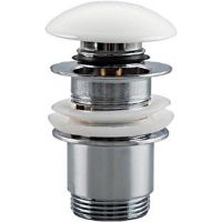 Донный клапан Frap F60-8 click-clack Белый Хром — фото 1, Донные клапаны