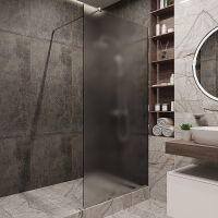 Душевая перегородка STWORKI Берген 100 MV-BE-100-CR-M профиль Хром глянцевый стекло матовое — фото 3, Душевые перегородки