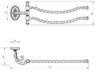 Товар: Полотенцедержатель Migliore Edera 16949 поворотный Золото - фото 2 Полотенцедержатель Migliore Edera 16949 поворотный Золото — фото 2, Полотенцедержатели