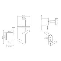 Двойной крючок Bemeta Organic Black 167106200 Черный матовый — фото 2, Крючки для полотенец