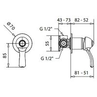 Смеситель для душа Migliore Lem 25870 Бронза — фото 2, Смесители