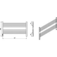 Электрический полотенцесушитель Laris Оливия ЧК8 800x500 L 73207626 Белый муар — фото 10, Электрические полотенцесушители