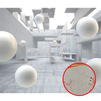 Фреска Ortograf 3D 33259 Фактура бархат золото FX-G Флизелин (3,2*2,7) Серый/Белый, Абстракция — фото 1, Фрески