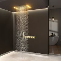 Душевая система Timo Petruma SX-5229/17SM с термостатом Золото матовое — фото 2, Встраиваемые душевые комплекты