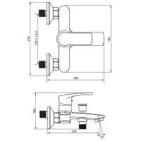 Смеситель для ванны Damixa Eclipse 2.0 481000000 Хром — фото 4, Смесители