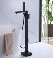 Смеситель для ванны Abber Daheim AF8215B Черный матовый — фото 2, Смесители напольные