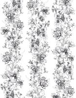 Панно Marburg Crush Motion 63455 Винил на флизелине (2,1*2,7) Белый/Черный, Цветы — фото 2, Обои для стен