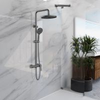 Душевая система Vincea Arco VSFS-4AR1GM Вороненая сталь — фото 2, Душевые стойки