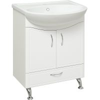 Тумба под раковину Runo Севилья 60 00000000791 Белая — фото 1, Тумбы под раковину