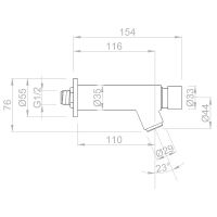 Товар: Кран для одного типа воды Nofer 07440.N Хром - фото 2 Кран для одного типа воды Nofer 07440.N Хром — фото 2, Краны