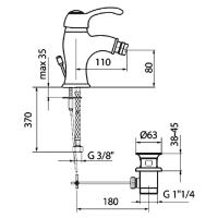 Товар: Смеситель для биде Webert Aurora AU840102010 Золото - фото 2 Смеситель для биде Webert Aurora AU840102010 Золото — фото 2, Смесители
