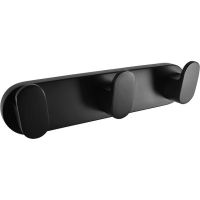 Вешалка для полотенец Rav Slezak Yukon YUA0105CMAT Черная матовая — фото 1, Крючки для полотенец