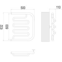 Товар: Водяной полотенцесушитель Terminus Фокстрот-Лиана (1) 600x500 4620768881350 Хром, боковое подключение, G 1" НР - фото 3 Водяной полотенцесушитель Terminus Фокстрот-Лиана (1) 600x500 4620768881350 Хром, боковое подключение, G 1" НР — фото 3, Водяные полотенцесушители