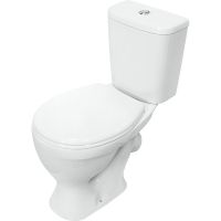 Унитаз-компакт Sanita Формат Эконом WC.CC/Format/1-P/WHT.G/S1 с бачком и сиденьем — фото 1, Напольные унитазы