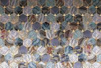 Фреска Ortograf Forma 32677 Фактура бархат FX Флизелин (4*2,7) Синий/Коричневый/Золото, Геометрия/Абстракция — фото 2, Фрески