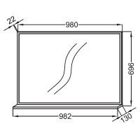 Зеркало Jacob Delafon Vivienne 100 EB1598-N18 с полкой Белое — фото 2, Зеркала в ванную комнату
