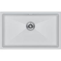 Кухонная мойка Paulmark Lumi 74 UNI LU74-WH Белая — фото 1, Кухонные мойки