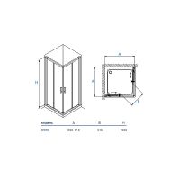 Товар: Душевой уголок Koller Pool Aqua Line 90X90 S90SC профиль Хром стекло прозрачное - фото 5 Душевой уголок Koller Pool Aqua Line 90X90 S90SC профиль Хром стекло прозрачное — фото 5, Душевые уголки