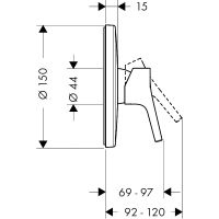 Смеситель для душа Hansgrohe Talis S 72605000 Хром — фото 2, Смеситель для душа