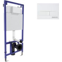 Инсталляция Berges Novum 040211 для унитаза с Белой клавишей смыва — фото 1, Инсталляции для унитазов