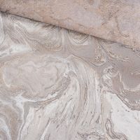 Обои Wiganford by Solo Crystal stone AK20109 Винил на флизелине (1,06*10,05) Бежевый/Серый/Серебряный, Мрамор — фото 2, Обои для стен