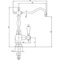 Товар: Кран для одного типа воды Migliore Baron 18309 Золото - фото 2 Кран для одного типа воды Migliore Baron 18309 Золото — фото 2, Смесители