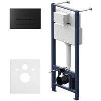 Инсталляция AM.PM Pro I012704.7038 для подвесного унитаза с Черной матовой клавишей смыва — фото 1, Инсталляции для унитазов