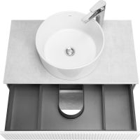 Товар: Тумба под раковину Aquaton Марбл 80 1A276201MH4C0 подвесная Слэйт Белый матовый - фото 11 Тумба под раковину Aquaton Марбл 80 1A276201MH4C0 подвесная Слэйт Белый матовый — фото 11, Мебель для ванной