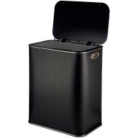 Товар: Корзина для белья Geralis PBH-S Punto Черная, кант Хром, большая - фото 2 Корзина для белья Geralis PBH-S Punto Черная, кант Хром, большая — фото 2, Корзины для белья